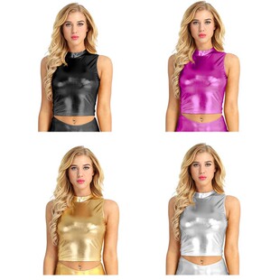 European and American Cross-border 2023 Spring Sexy Slim-fit Inner Vest Foreign Trade Tight Performance Women's Short Round Neck Top