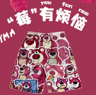 Маленькие шорты Crayon Shorts Мужские прилив-укороченные брюки Летние мужские и женские пляжные плавки прелестные мультяшные повседневные пижамы