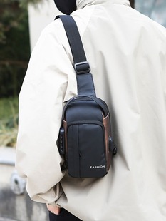 Cross-border New Men's Chest Bag Crossbody Bag Casual Waterproof Chest Bag Crossbody Bag Large Capacity Chest Bag Men's Gift