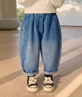 2021 New Western Style Children's Spring and Autumn Pants Korean Style Trendy Children's Wear Large Children's Trousers Autumn Wear Boys Jeans