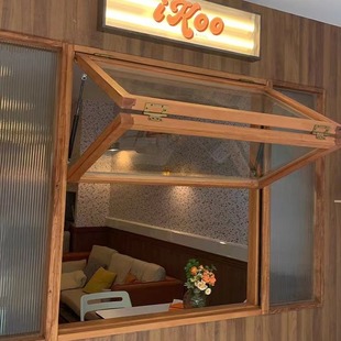 New Chinese style old elm wood door and window outdoor restaurant window old and new sliding wooden door and window frame door
