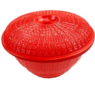 Wholesale Plastic Steamed Bun Basket Kitchen Anti-Mosquito and Insect-Proof Breathable Storage Basket with Lid Fruit and Vegetable Washing and Draining Basket