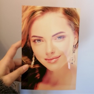 Ультрафиолетовая тестовая карта Человеческое лицо УФ-сила индукции 14*21 см солнцезащитный крем