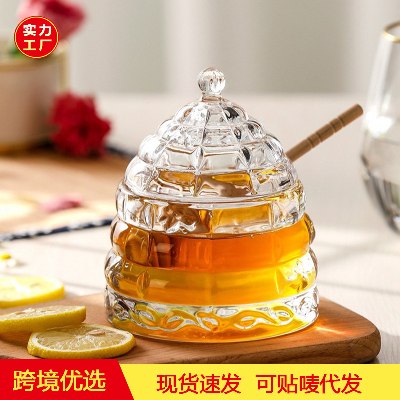 HAOTOP Porcelain Small Honey Jar With Lid And Honey Mauritius - View #9