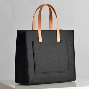 Amazon new felt bag simple fashion handbag, tote bag, computer bag, business file bag