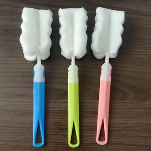 Long handle Sponge Cup brush vacuum cup cleaning brush removable glass cup brush feeding bottle cleaning brush Cup artifact