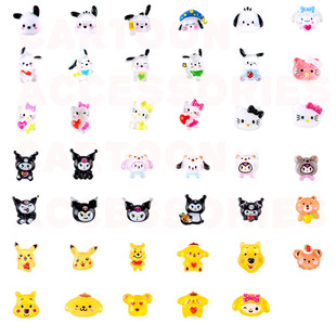 Explosive Manicure Cartoon Sanrio Kouromi Pacha Dog KT Cat Internet Celebrity Resin Cute Nail Decoration Wholesale