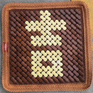 Car Summer Cushion Car Mahjong Bamboo Anti-slip Bottom Small Square Cushion Sofa Office Seat Breathable Cool Cushion