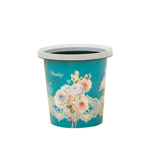 Trash Can Wholesale Household Toilet Kitchen Bedroom Trash Plastic Press Ring Large Trash Can Creative Trash Basket