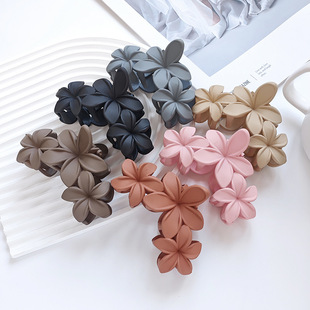 Europe and the United States cross-border three flower clip retro color flower hair clip back head coil shark clip bath clip hair grip