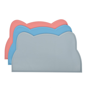 Factory direct pet cat special silicone mat non-slip scratch-resistant washable pet mat anti-spill cat and dog feeding mat