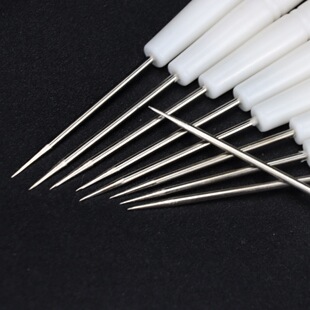 Stone cone needle shoe repair tool wood plastic handle needle drill extra fine needle manual cone small cone