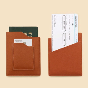 in stock South Korea Best Selling Leather Passbook Holder Multicolor Optional Air Ticket Passbook Holder Protective Cover Anti-RFID Card Holder