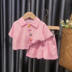 Girls Casual Suit Summer 2025 New Kidsren's Clothing Fashionable Little Baby Fashionable Summer Two-Piece Suit