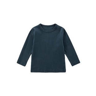 Summer 2025 Men's and Women's Children's Long-sleeved T-shirt Advertising Shirt Korean Style Patterless Light Plate Children's Clothes in stock Embryonic Clothes