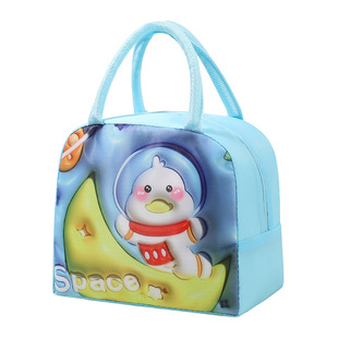Cartoon cute children's lunch bag with rice thickened aluminum foil long-term preservation cute lunch bag insulation lunch box bag