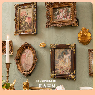✅ Retro European-Style Relief Photo Frame Picture Frame Home Accommodation Wall Decoration Literary Accessible Luxury Carved Wall Hanging Photo Wall