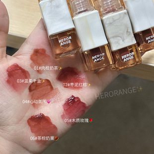 HERORANGE водный свет зеркальная глазурь для губ каракули стеклянная губа простая белая телесная помада студент дешевый блеск для губ