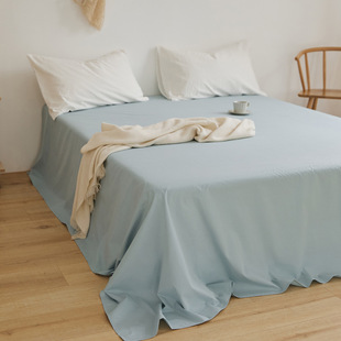 Entry Luxury 100 Pure Cotton Bed Sheet Solid Color Pure Cotton Bed Sheet Quilt Single Dormitory Single Double Bed Sheet Quilt Skin-Friendly Bed Sheet