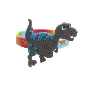 Cross-border Silicone Jungle Dinosaur Bracelet Cartoon Jurassic Children's Bracelet Birthday Anime Party Activity Wrist Band