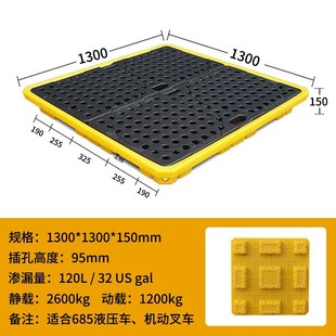 in stock thickened anti-leakage tray hazardous waste chemicals anti-leakage card oil drum chemical liquid tray pallet