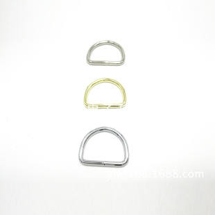 Manufacturers supply seamless welding D-shaped buckle pet collar metal D-shaped buckle luggage hardware accessories iron wire buckle