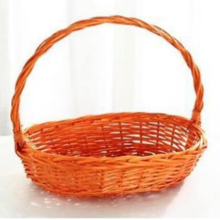 Willow picking fruit basket storage basket portable picnic basket oval brown gift basket