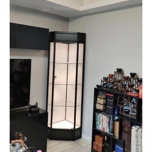 Corner Cabinet Corner Cabinet Triangle Display Cabinet Home Display Glass Cabinet Wine Cabinet Hand-made Model Toy