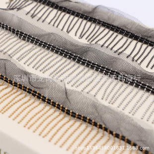 In stock 3cm mesh tassel bar code metal bead chain lace ribbon DIY clothing accessories hanging bead chain lace