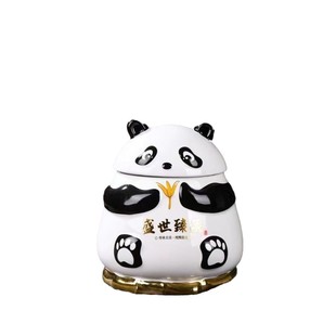 2500ml Ceramic Wine Bottle 5kg Panda Shengshi Zhen Zang 5kg Sealed Empty Wine Jar Household Decoration Wine Jar