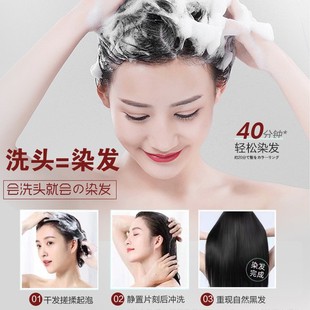 Plant Extract Bagged Hair Dye Cream Can Cover White Hair Protein to Protect Dye Hair Dye Hair Dye Not to Scrub Scalp Not to Hit Hair Bubble Dye