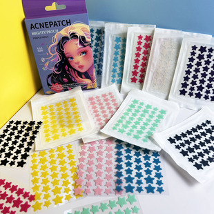 New Hydrocolloid Star-shaped Acne-removing and Acne-covering Stickers Color Acne Stickers Cosmetic Pus-absorbing Protection Waterproof suit Acne Stickers