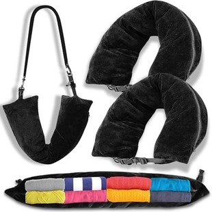 Fillable Travel Pillow Multi-function U-shaped Pillow Portable Clothes Luggage Storage Pillow Aircraft Pillow