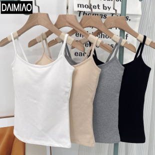 Autumn New thickened fleece-lined brushed thermal underwear women's bra wireless strap chest pad bottoming thermal vest