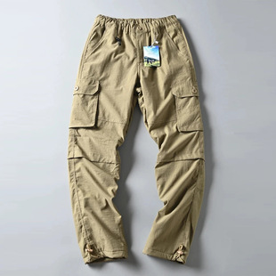 Men's Fashion Brand Loose All-match Work fleece-lined Paratrooper Pants Outdoor Sports Skiing Climbing Pants