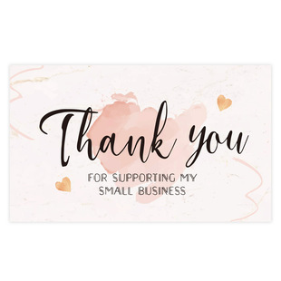 Оптовая продажа розовый знак благодарности этикетка thank you Подарочная карта Подарочная упаковка Декоративная английская карта