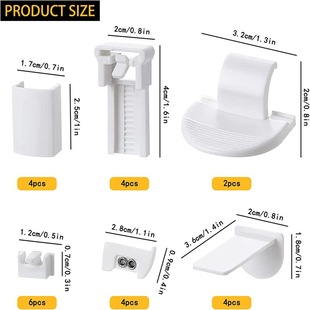 Cross-Border 4 sets of 24 pieces of hundred fold curtain accessories DIY pleated curtain curtain assembly accessories curtain replacement accessories