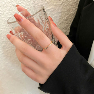 Plain ring ring 2023 new fashion exquisite opening adjustable diet finger ring female design niche high sense ring