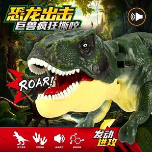 Трансграничное нажатие на динозавр Tyrosaurus Rex, большая симуляция качания