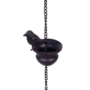 Mobile Birds on Cups Rain Chain Мобильные Птицы Открытый Дождь Цепочки Наружные декоративные подвесные цепи