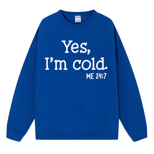 Yes,I'm cold ME24:7 Европа и США Женский свиток Женский с круглым вырезом с длинными рукавами Осенний и Зимний Внешняя торговля Топ Женский