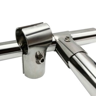 32mm stainless steel two-way thick metal joint greenhouse shelf pipe fittings elbow fasteners drying rack accessories