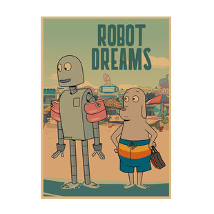 Робот мечты RobotDreams фильм постер классический аниме ретро крафт-бумага декоративная настенная роспись 797