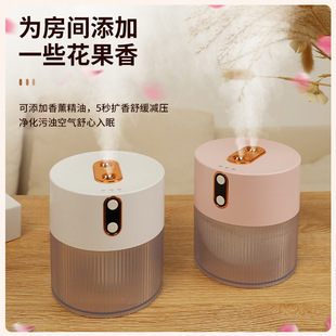 New household car air aromatherapy essential oil purifier double-jet humidifier ultrasonic air moisturizer