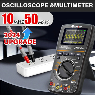 TOOLTOP ET828Pro Digital Oscilloscope 6000 Count Multimeter 50Msps Sampling Rate Multifunction