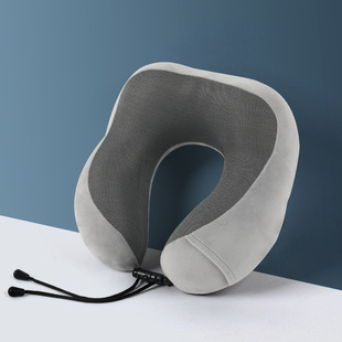 Memory foam U-shaped pillow can be stored for aircraft travel neck pillow office nap magnetic cloth cervical pillow logo