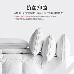 Factory Custom Cotton Hotel Pillow Bilateral Three-dimensional Feather Velvet Adult Cervical Protection Middle High and Low Pillow Pillow Core