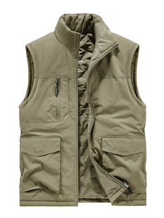 Thickened Reversible Casual Advertising Volunteer Vest with Sample Customization Logo Outdoor Stand-Up Collar Company Vest Customization