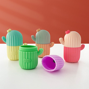 Cactus face-dressing ice cube food grade silicone printable LOGO pore shrink face-dressing tool silicone face-dressing ice cube