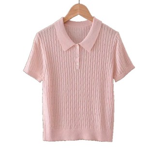 Японская импортная трикотажная одежда POLO из японской пряжи в британском стиле с тремя пуговицами, приятная для кожи и дышащая футболка с короткими рукавами.